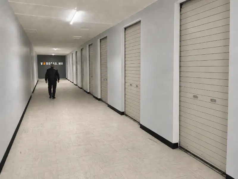 Pasillo interior con accesos a las bodegas de VODEGASMX